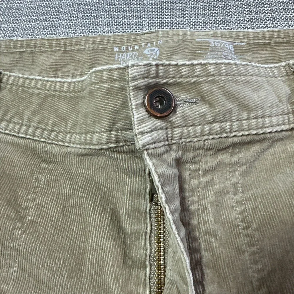 Mountain Hardwear Pants Men 36x30 Corduroy Tan Stretch Outdoor Academia Gorpcore
